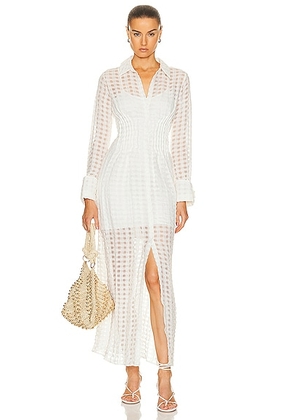 Cult Gaia Pernille Long Sleeve Dress in Off White - White. Size XS (also in ).