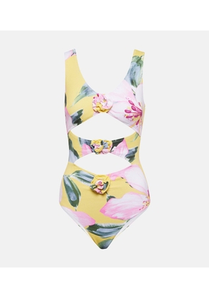Alexandra Miro Beth floral cutout swimsuit