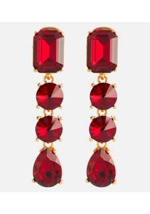 Oscar de la Renta Crystal clip-on earrings