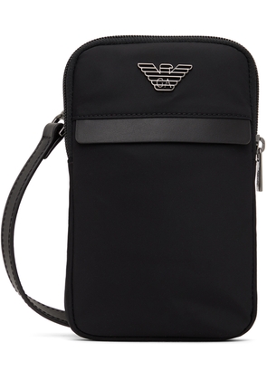 Emporio Armani Black Tech Messenger Bag