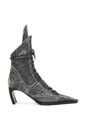 KNWLS Serpent Boot in Moto Black - Grey. Size 38 (also in 37, 39, 40, 41).