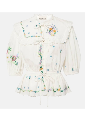 Alémais Willa embroidered cotton blouse