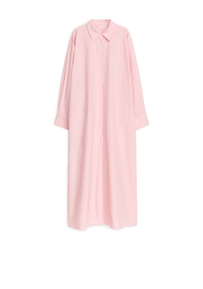 Oversized Shirt Dress - Pink