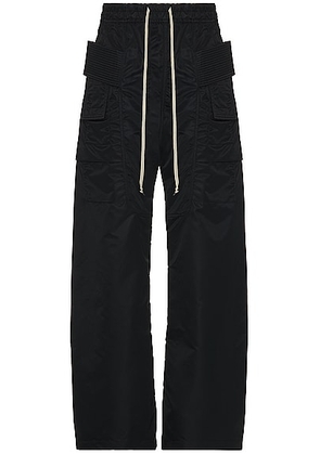 DRKSHDW by Rick Owens Creatch Cargo Wide Pant in Black - Black. Size XL/1X (also in ).