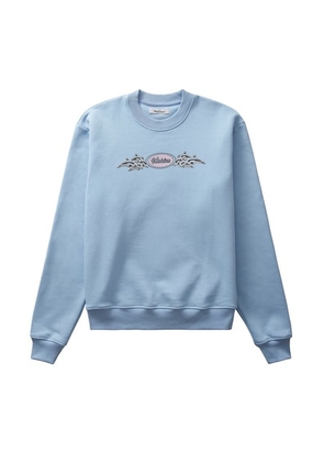 Wahine Dolphin Sweater in Powder Blue - Blue. Size XL/1X (also in L, M, S, XS).