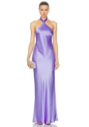 retrofete Ester Dress in Wisteria - Purple. Size L (also in M, S, XL, XS).