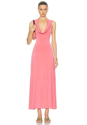 SIEDRES Sizy Maxi Dress in Coral - Coral. Size L (also in M, S, XS).