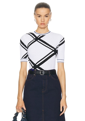 Burberry Knit Top in Black & White - White. Size XS (also in ).