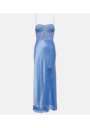 Rebecca Vallance Larisa lace-trimmed silk maxi dress