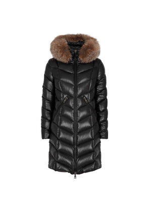 Moncler Fulmarus Shearling-trimmed Quilted Shell Jacket - Black - 3