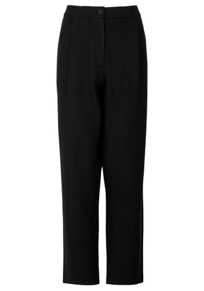 Eileen Fisher Tapered-leg Wool Trousers - Black - L (UK 18-20 / XL)
