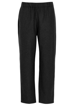 Eileen Fisher Tapered-leg Wool Trousers - Dark Grey - XS (UK 6-8 / XS)