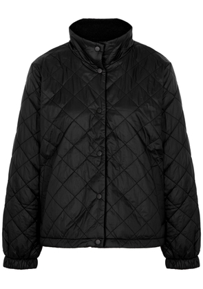 Eileen Fisher Reversible Quilted Shell and Wool-blend Jacket - Black - S (UK 10-12 / M)
