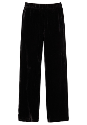 Eileen Fisher Wide-leg Velvet Trousers - Black - XS (UK 6-8 / XS)
