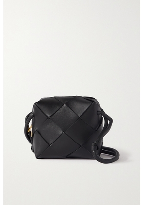 Bottega Veneta - Cassette Mini Intrecciato Leather Shoulder Bag - Black - One size