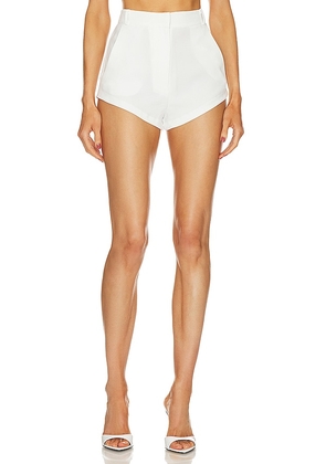 Amanda Uprichard X Revolve Kelso Shorts in Ivory. Size S.