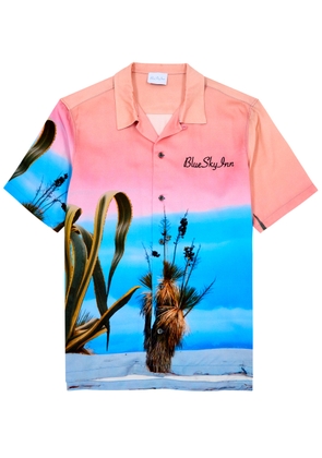 Blue Sky Inn Desert Sunrise Printed Satin Shirt - S