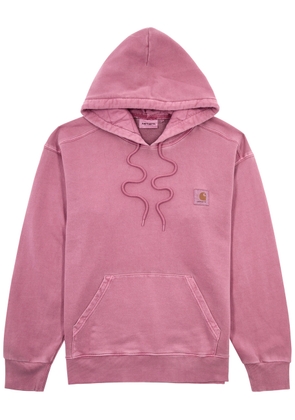 Carhartt Wip Nelson Logo Hooded Cotton Sweatshirt - Pink - L