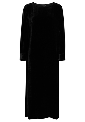 Eileen Fisher Velvet Midi Dress - Black - M (UK 14-16 / L)