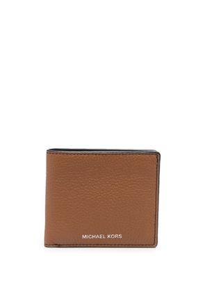 Michael Michael Kors grained-leather bi-fold wallet - Brown