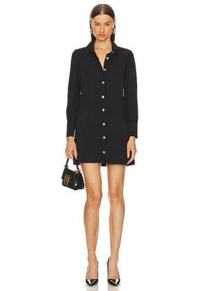 Amanda Uprichard Long Sleeve Heddy Mini Dress in Black. Size S.