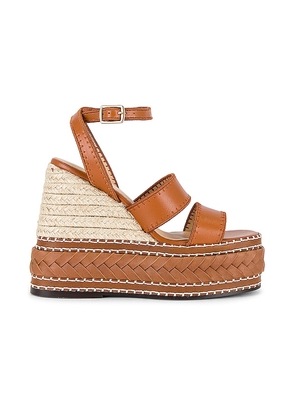 Castaner Faure Wedge in Brown. Size 40.