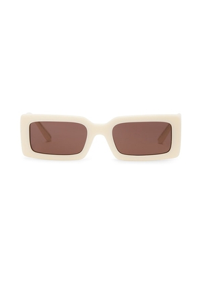 Dolce & Gabbana Rectangle Sunglasses in White.