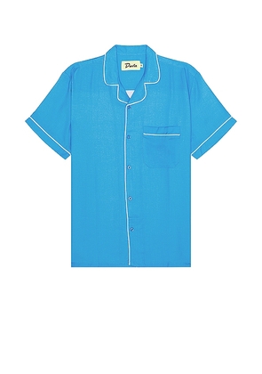 Duvin Design Poolside Retro Button Up Shirt in Blue. Size M, S.