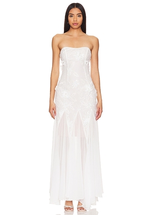 ELLIATT Evadne Gown in White. Size XS.