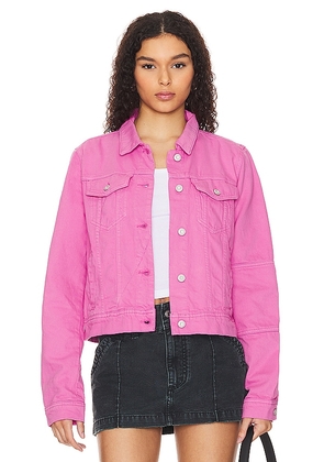 Free People x We The Free Rumors Denim Jacket in Pink. Size S, XS.