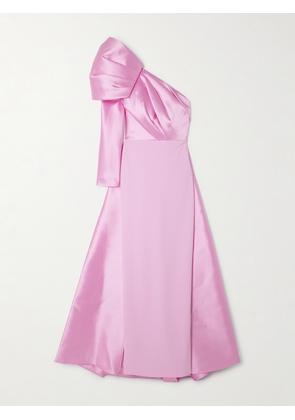 Solace London - Malia One-shoulder Crepe And Satin-twill Gown - Pink - UK 4,UK 6,UK 8,UK 10,UK 12,UK 14,UK 16