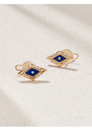 L’Atelier Nawbar - Mini Eye 18-karat Gold, Lapis Lazuli And Diamond Earrings - Blue - One size