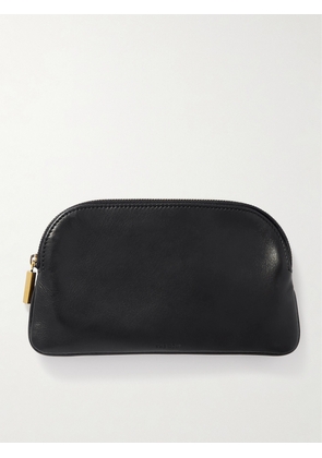 The Row - E/w Circle Leather Pouch - Black - One size
