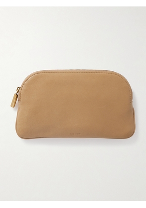 The Row - E/w Circle Leather Pouch - Cream - One size