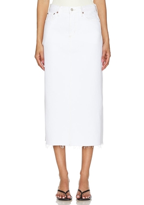 AGOLDE Della Skirt in White. Size 24, 25, 26, 27, 28, 29, 30, 31, 32, 33, 34.