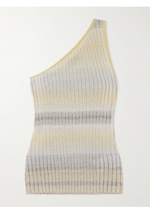 Missoni - Mare One-shoulder Metallic Ribbed-knit Top - Multi - IT36,IT38,IT40,IT42,IT44,IT46,IT48,IT50