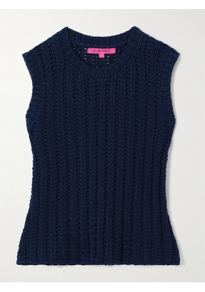 The Elder Statesman - Ribbed Cotton Vest - Blue - x small,small,medium,large