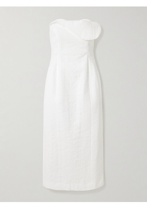 Mara Hoffman - Lisha Strapless Organic Cotton-jacquard Midi Dress - Ivory - US0,US2,US4,US6,US8,US10,US12