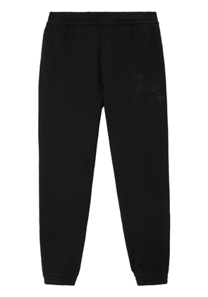 Burberry EKD-embroidery cotton track pants - Black