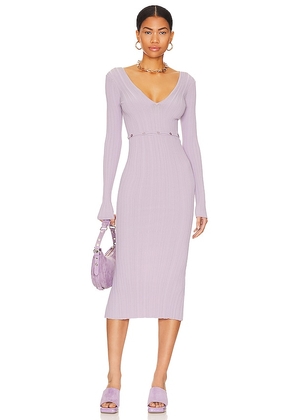 LPA Delaire Button Off Midi Dress in Lavender. Size S, XL, XS, XXS.