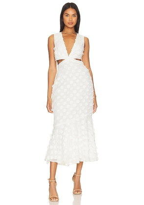 MILLY Orlla 3D Circle Dress in White. Size 4.
