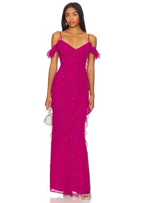 Lovers and Friends Marisol Gown in Fuchsia. Size XS.