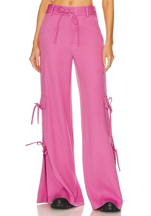 Monse Side Slit Cargo Pants With Chain in Pink. Size 4, 8.