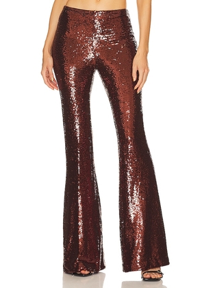 L'AGENCE Honor Flared Pant in Metallic Bronze. Size 4.