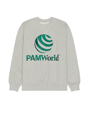P.A.M. Perks and Mini P.a.m. World Crew Neck Sweater in Light Grey. Size S.