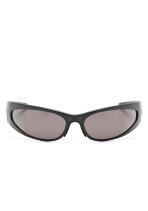 Balenciaga Eyewear Reverse XP Wrap oval-frame sunglasses - Black