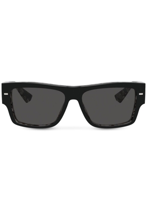 Dolce & Gabbana Eyewear Lusso Sartoriale rectangle-frame sunglasses - Black