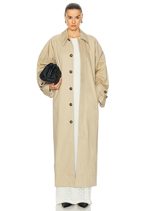 L'Academie by Marianna Ayisa Trench Coat in Tan. Size S.