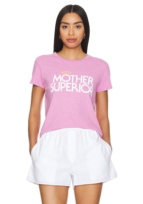 MOTHER The Lil Sinful Tee in Pink. Size M, S, XL, XS.