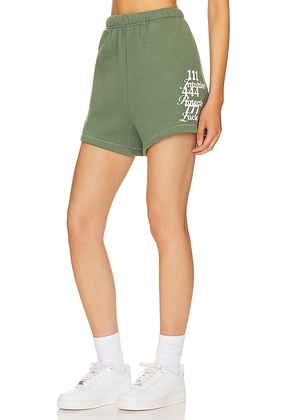 The Mayfair Group Angel Number Sweatshorts in Green. Size XS.